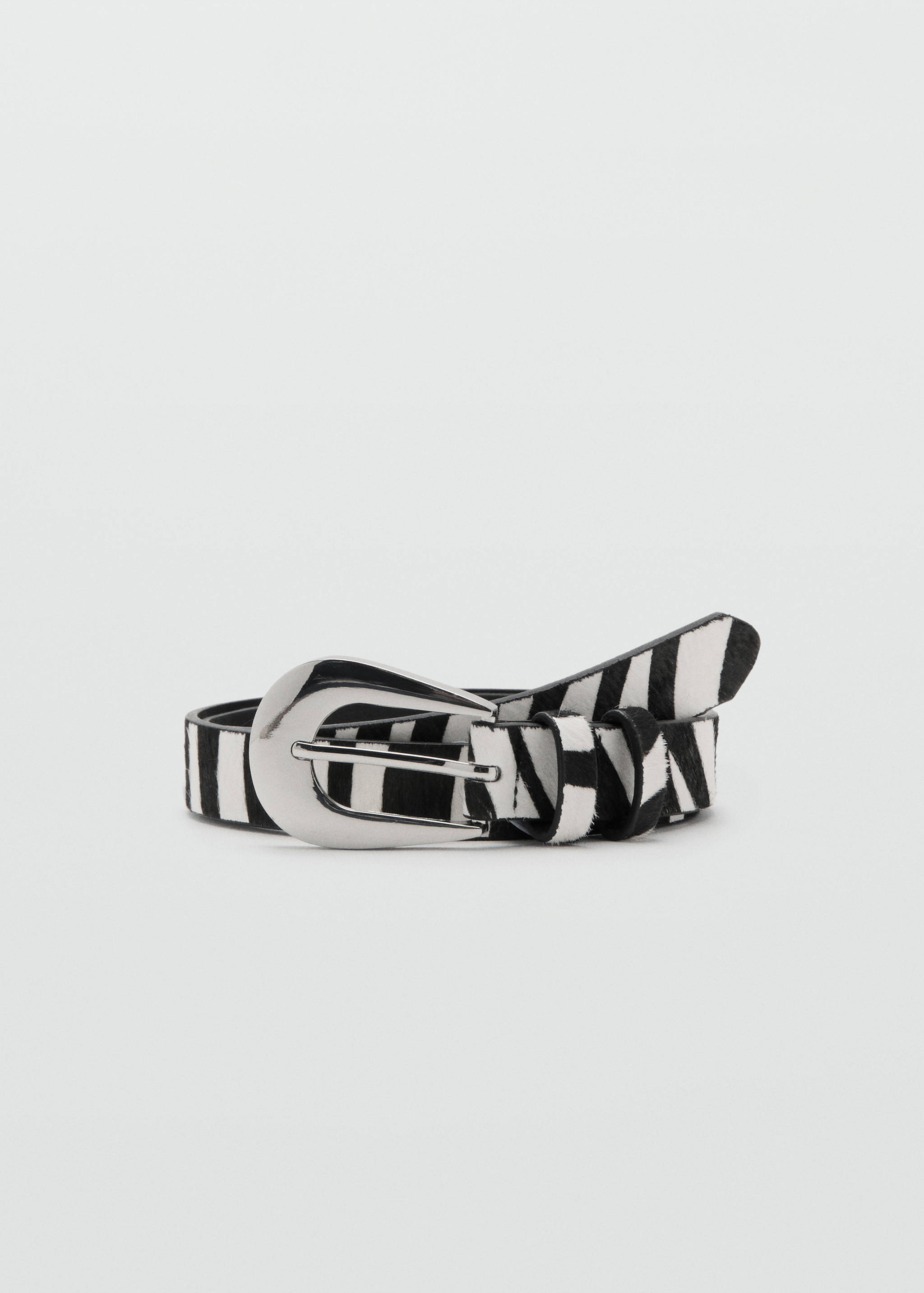 Zebra-print fur belt - Article without model