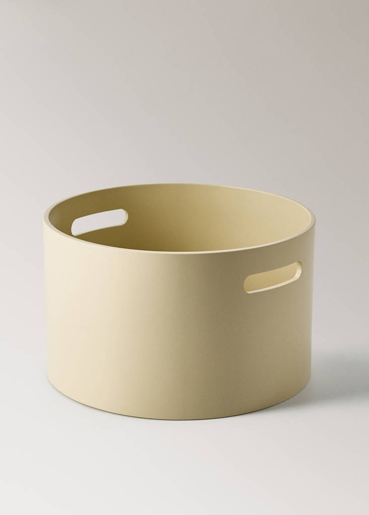Large wooden children's box with rectangular handle — Nude