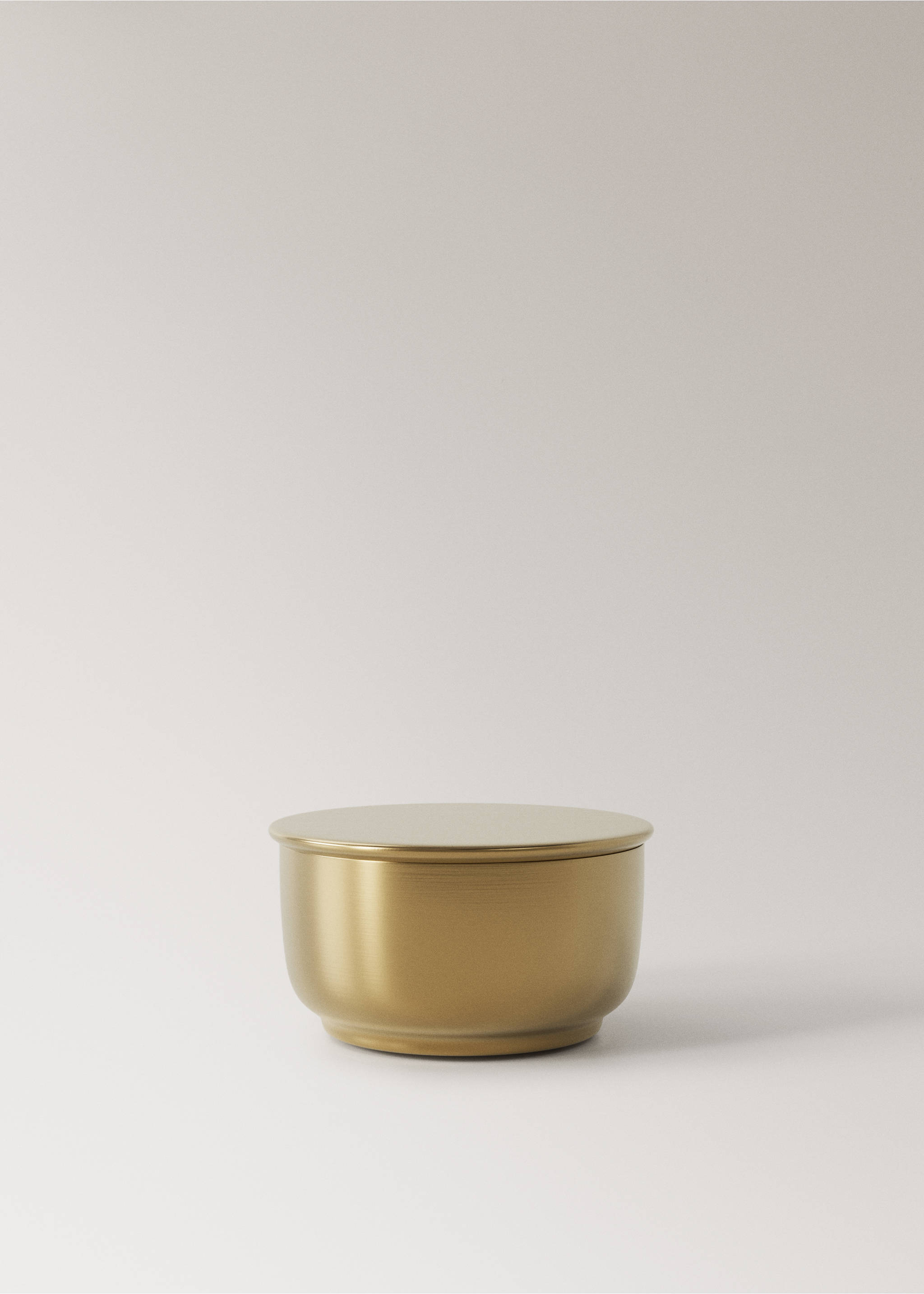 Cylindrical box with small lid - Article without model, Gold. Ref: 27022906-00.