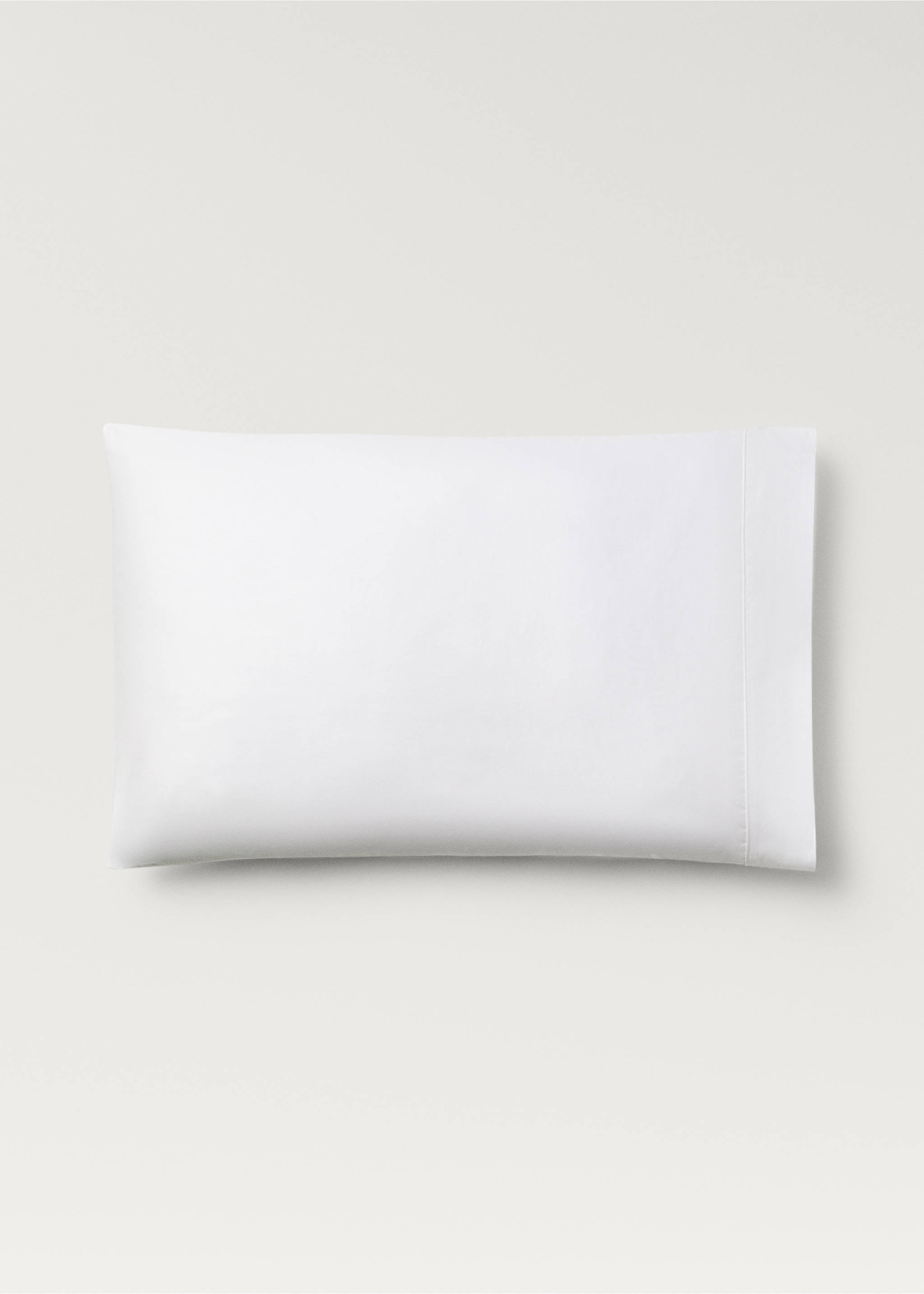 Two 600-thread cotton satin pillowcases 50x75 cm - Article without model, White. Ref: 27022909-00.