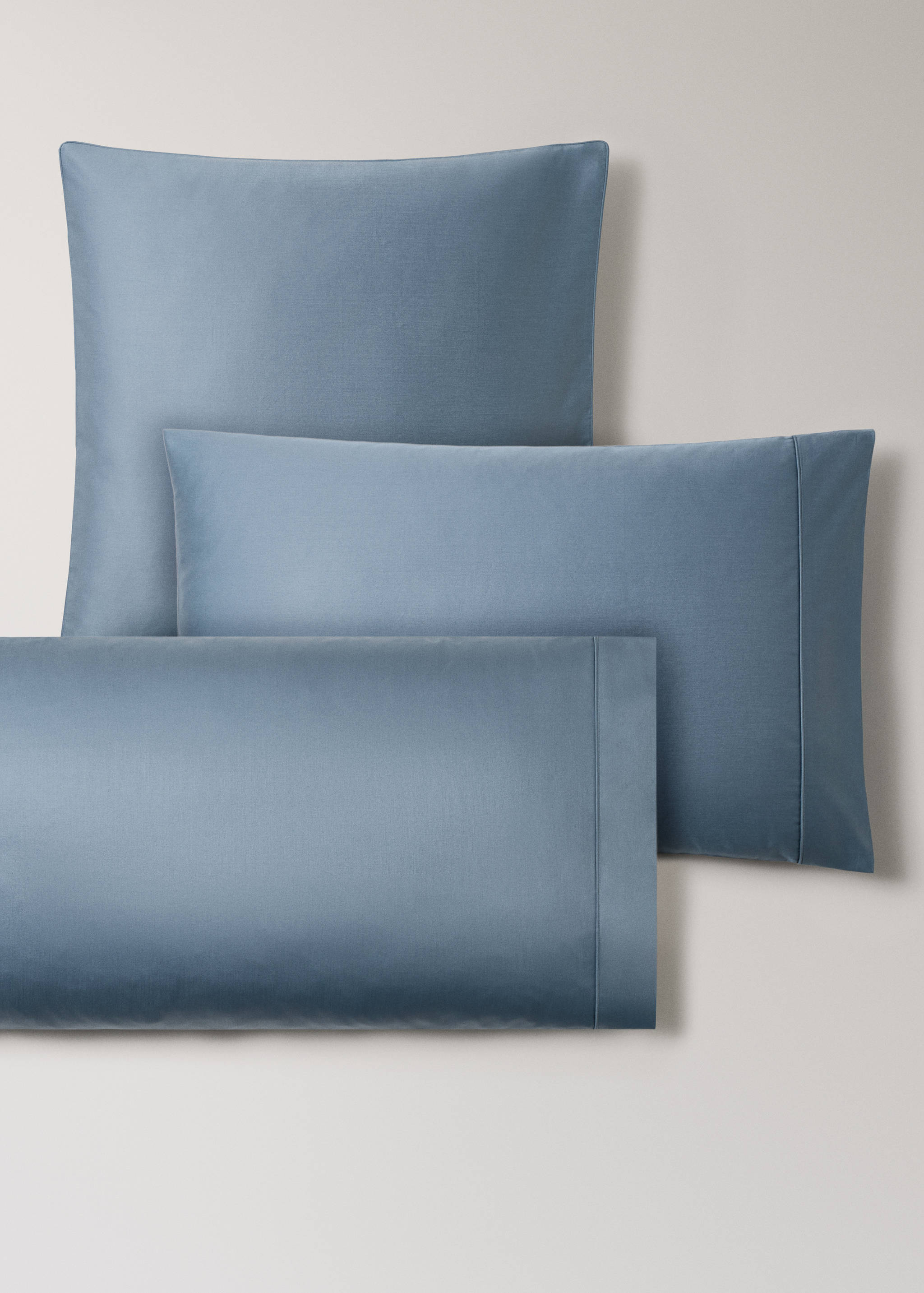 Two 600-thread count cotton satin pillowcases 60x60 cm - Details of the article 4