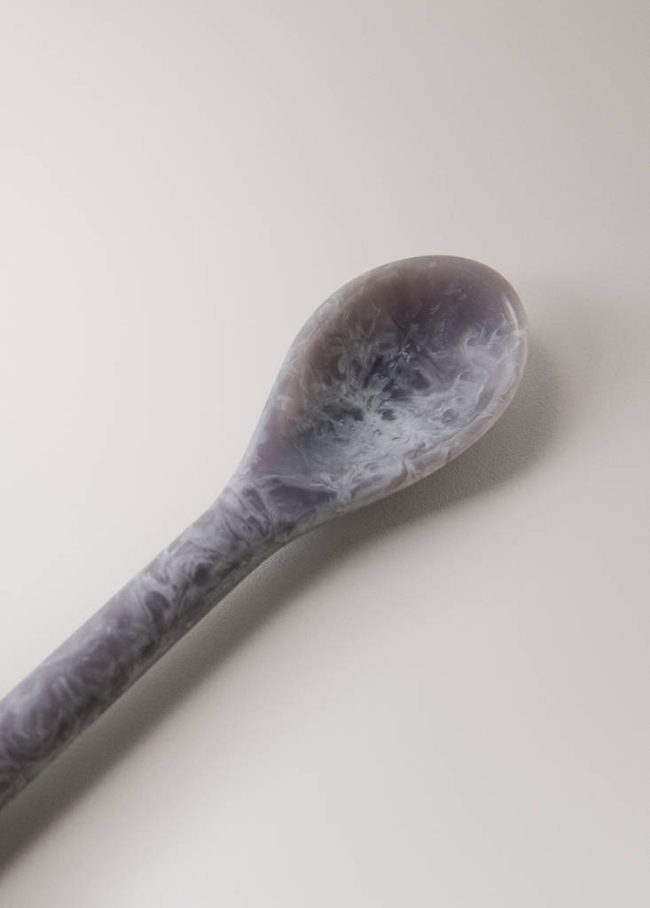 Pack of 4 resin dessert spoons — Orange