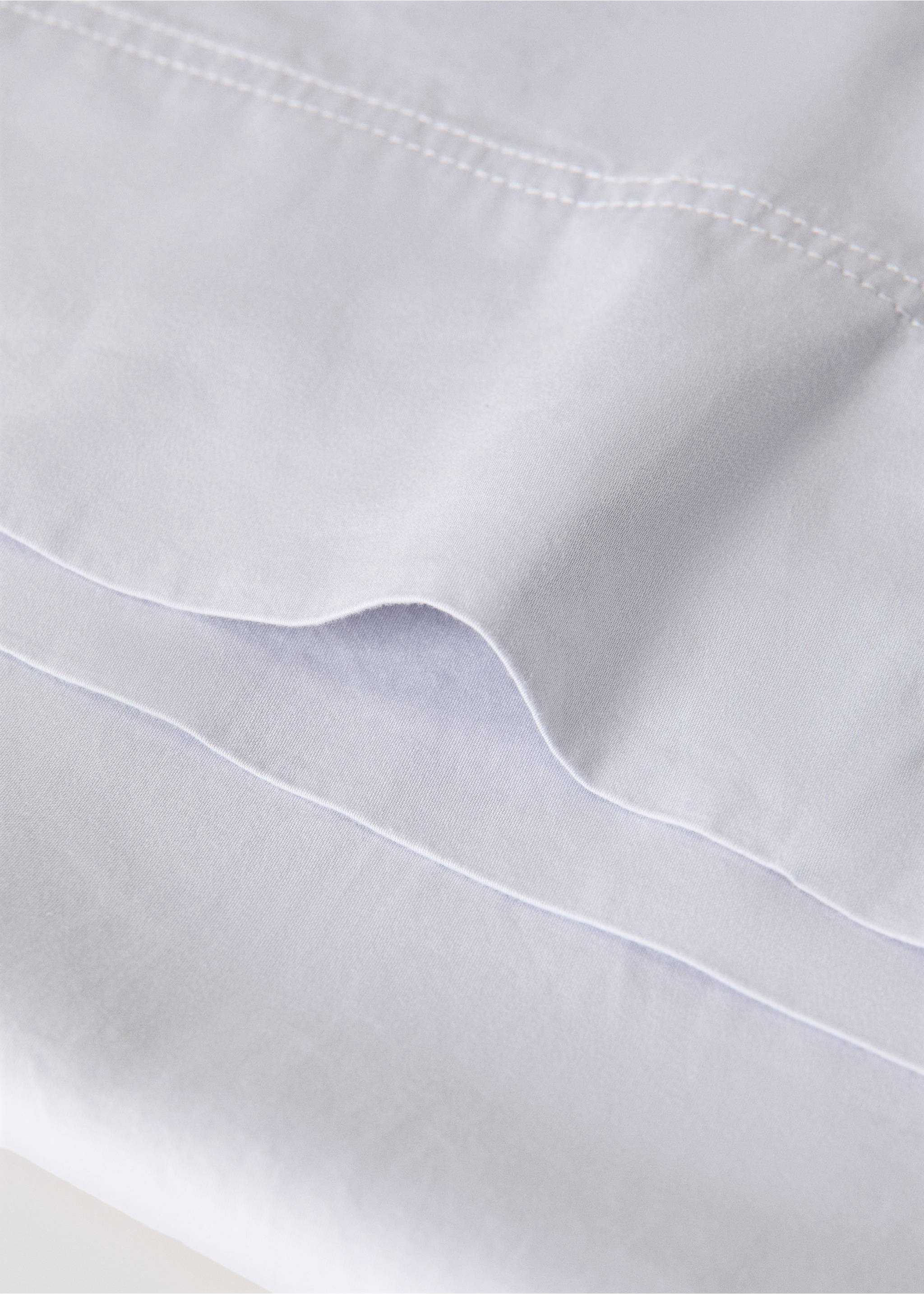 Double-stitched satin pillow cover 45x110 cm - Details of the article 1, Light/Pastel Purple. Ref: 27022928-00.