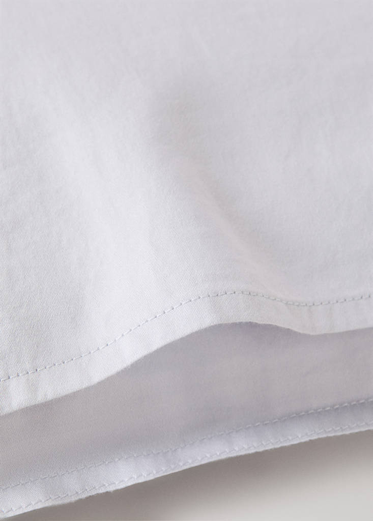 Two satin pillowcases with double topstitching 50x75 cm — Light/Pastel Purple
