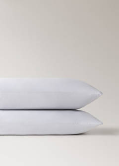 Two satin pillowcases with double topstitching 50x75 cm — Light/Pastel Purple 4