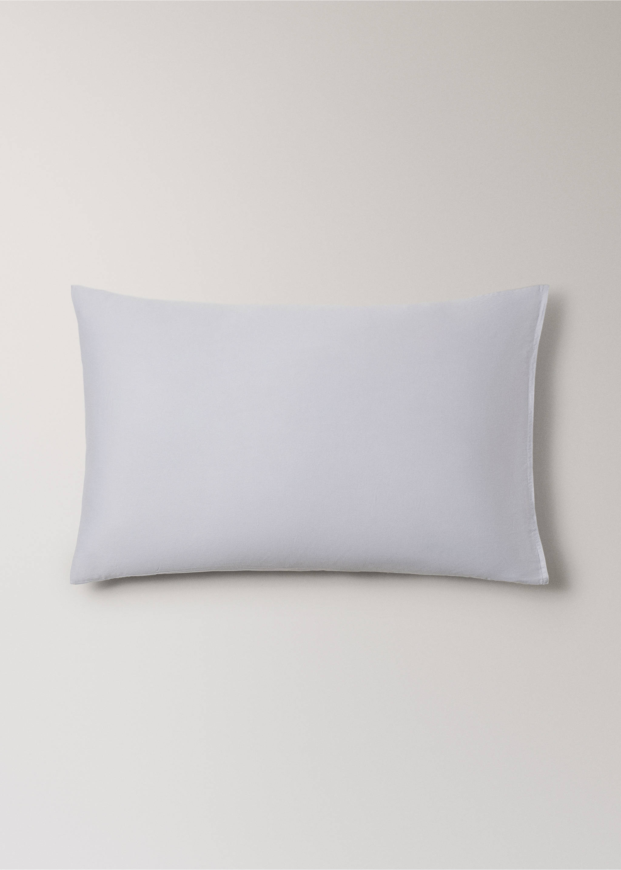 Two satin pillowcases with double topstitching 50x75 cm - Article without model, Light/Pastel Purple. Ref: 27022929-00.