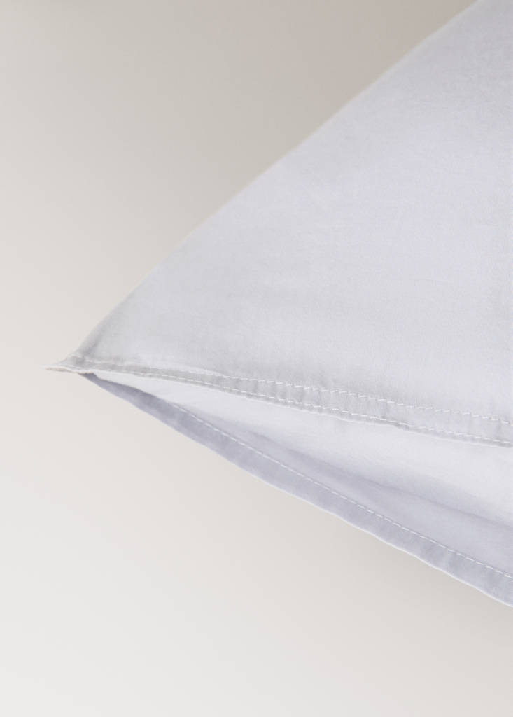 Two satin pillowcases with double topstitching 60x60 cm — Light/Pastel Purple