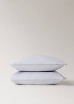 Two satin pillowcases with double topstitching 60x60 cm — Light/Pastel Purple 4