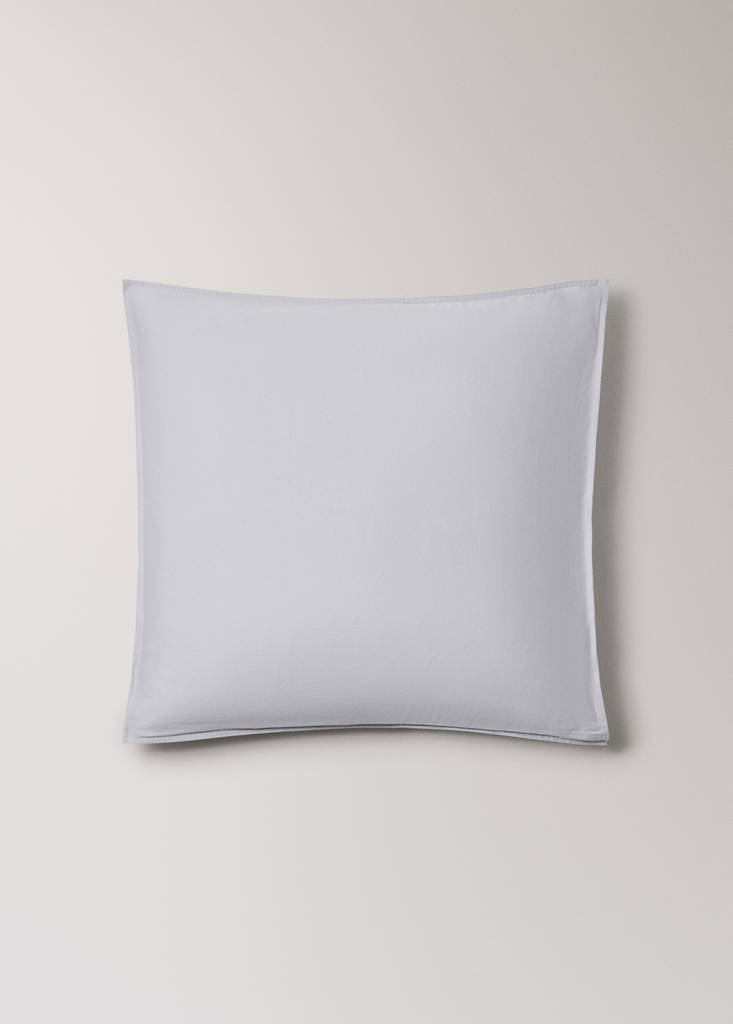 Two satin pillowcases with double topstitching 60x60 cm — Light/Pastel Purple