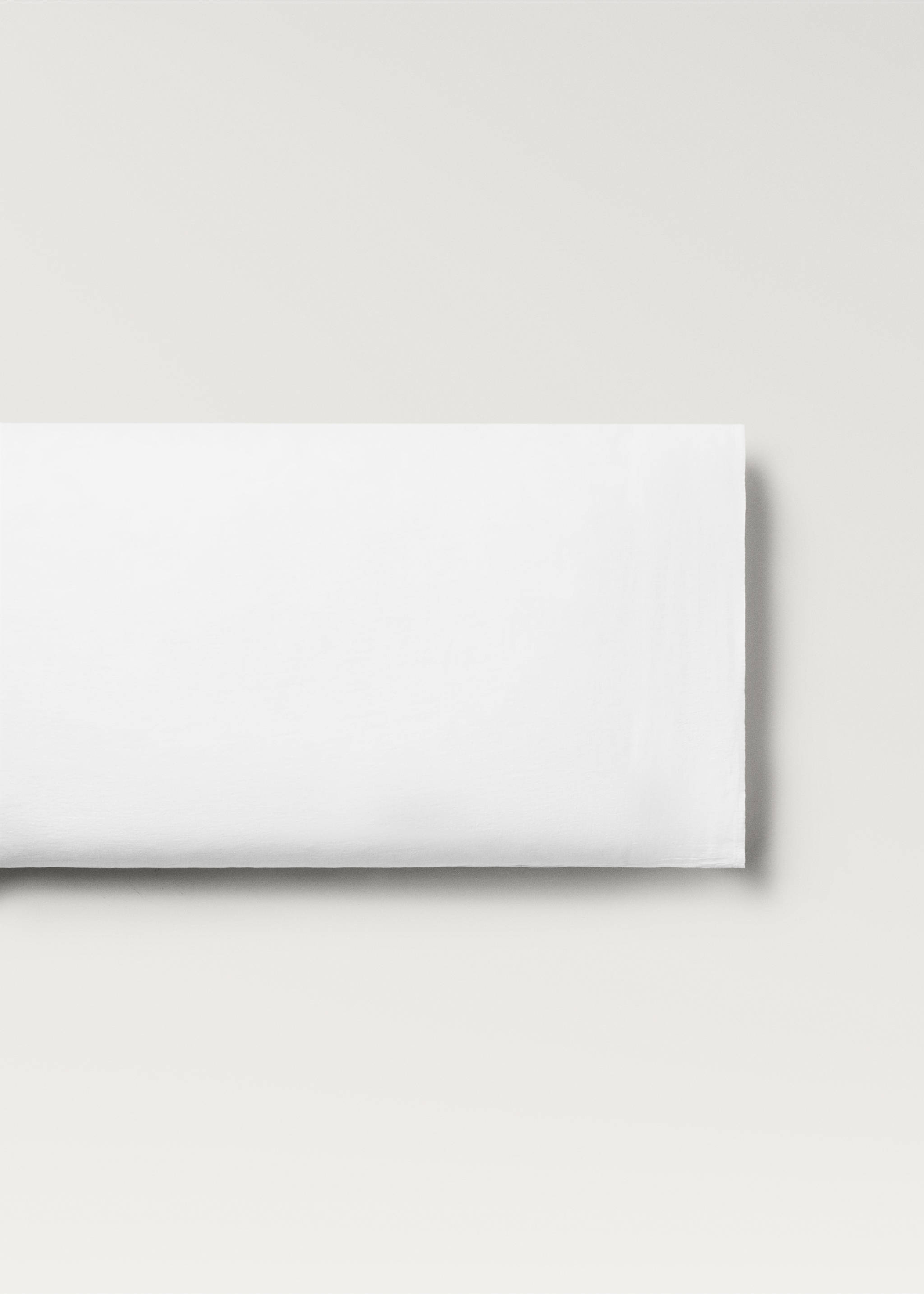 Washed linen pillowcase 45x110 cm - Article without model, White. Ref: 27022931-00.