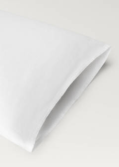 Washed linen pillowcase 45x110 cm — White 1