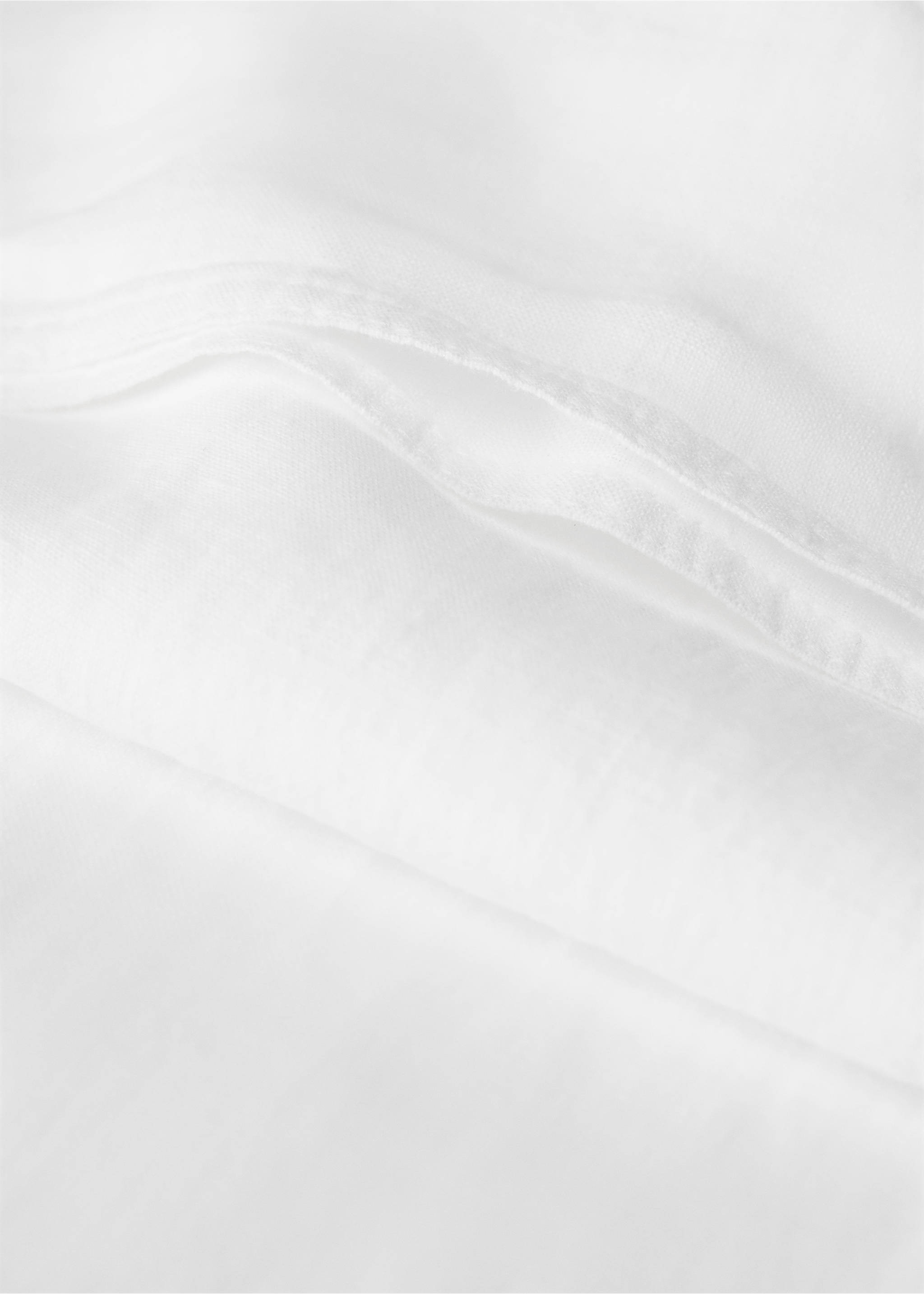 Washed linen pillowcase 45x110 cm - Details of the article 2, White. Ref: 27022931-00.