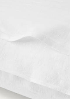 Two washed linen pillowcases 50x75 cm — White 3