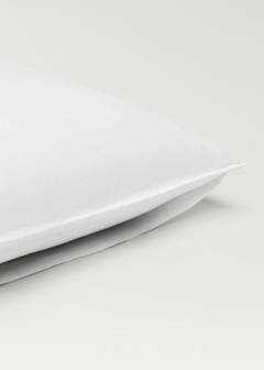 Two washed linen pillowcases 50x75 cm — White 4