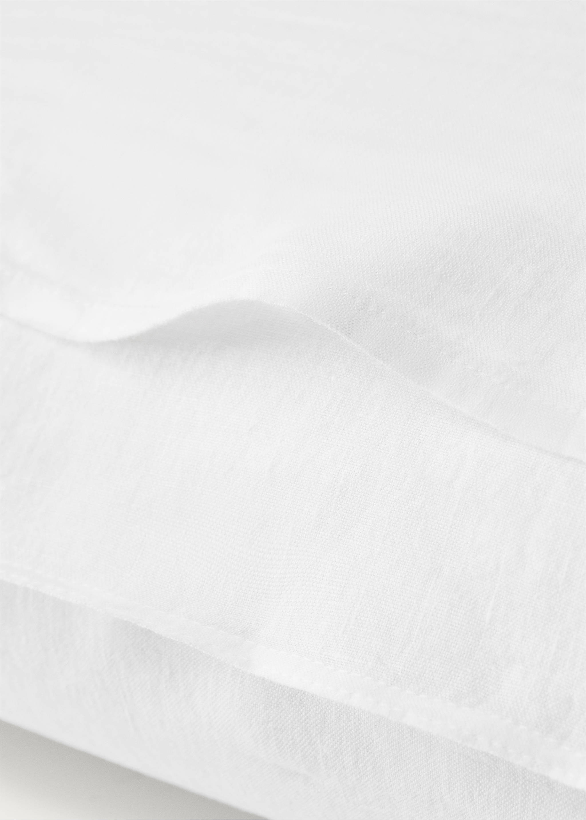 Two washed linen pillowcases 60x60 cm - Details of the article 3, White. Ref: 27022933-00.