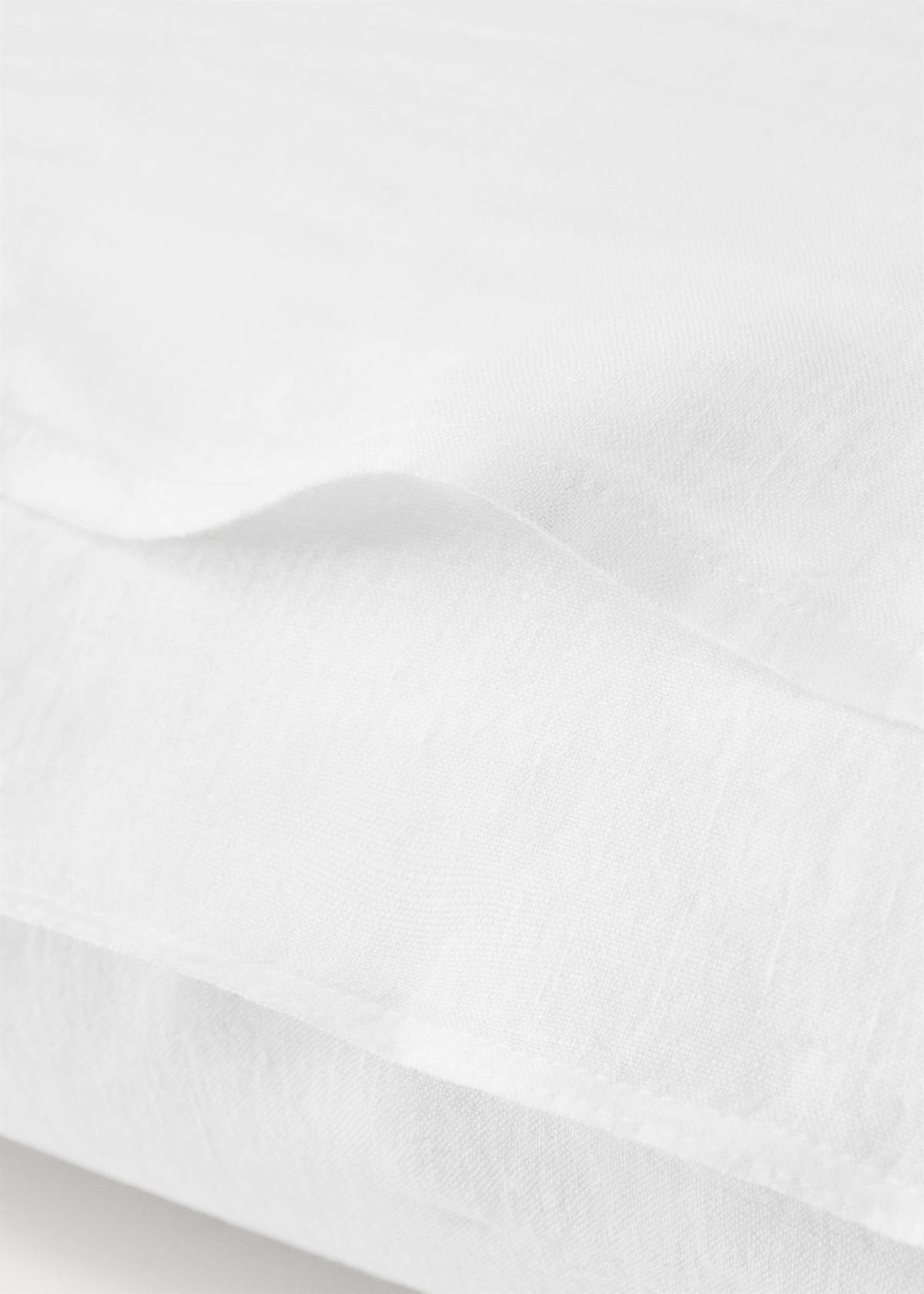 Two washed linen pillowcases 60x60 cm — White