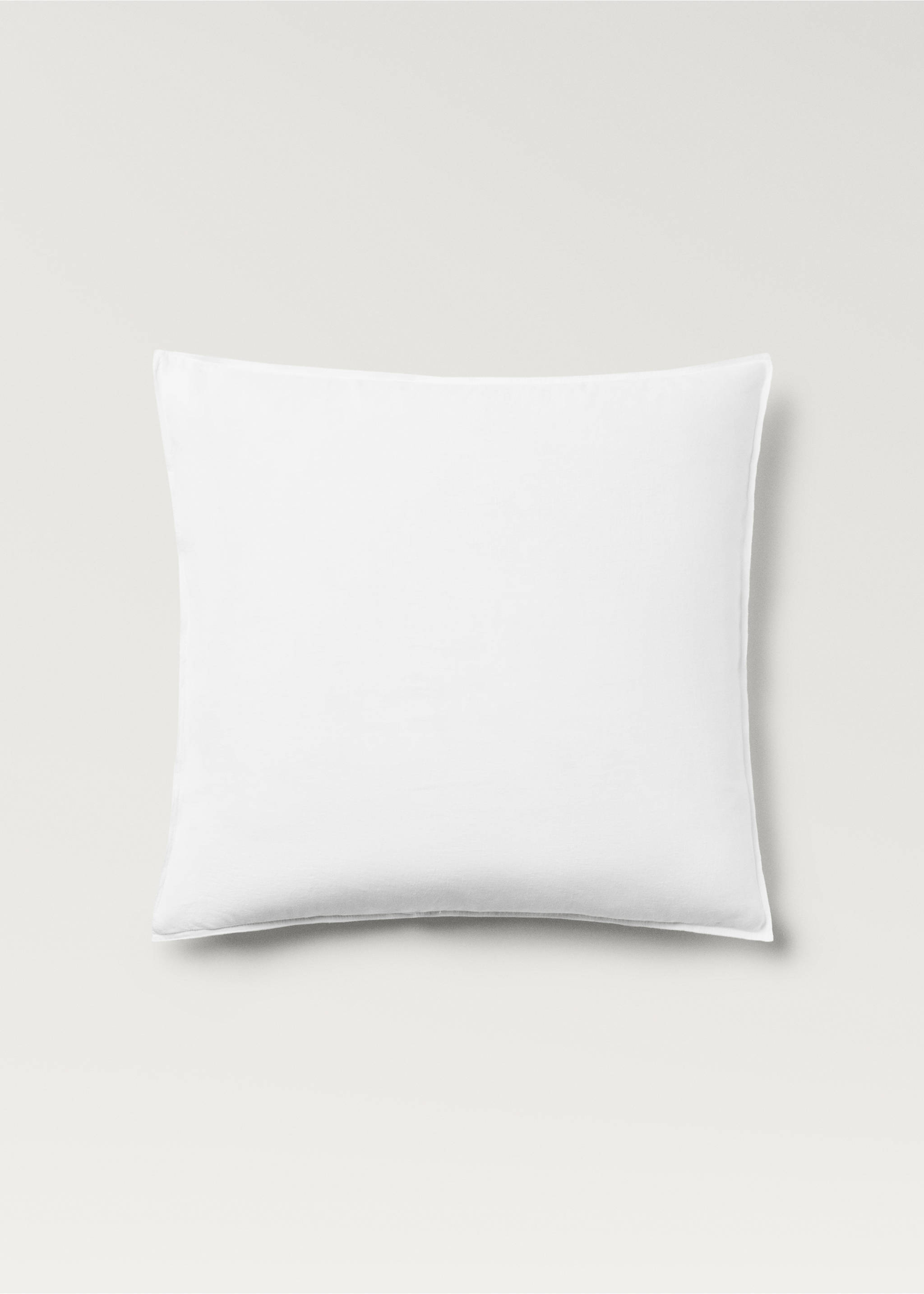 Two washed linen pillowcases 60x60 cm - Article without model, White. Ref: 27022933-00.