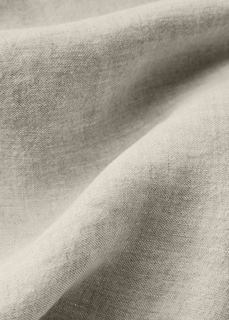 Washed linen fitted sheet for 180 cm bed — Sand