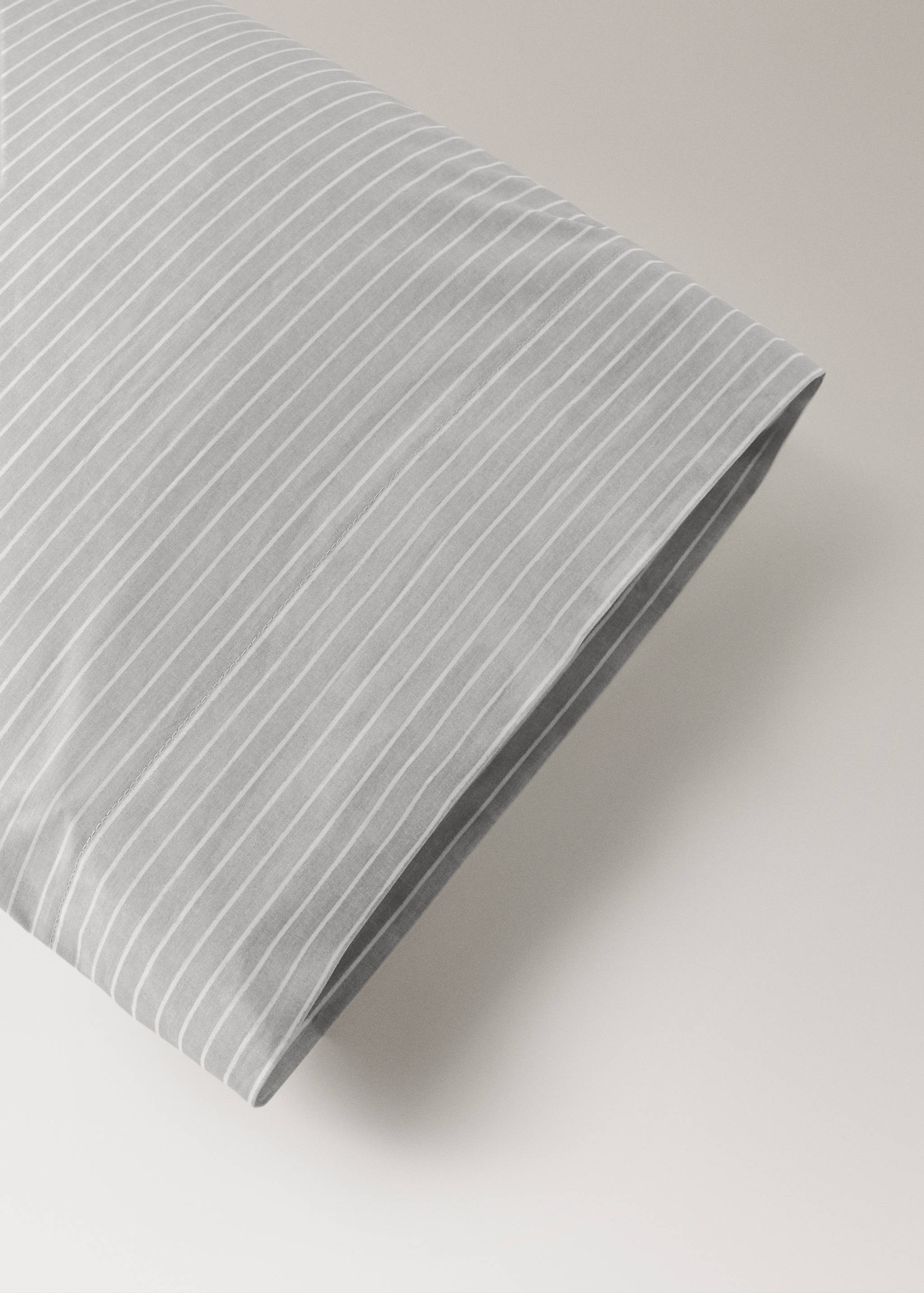 Taie d’oreiller percale de coton rayures 45x110 cm - Détail de l'article 2
