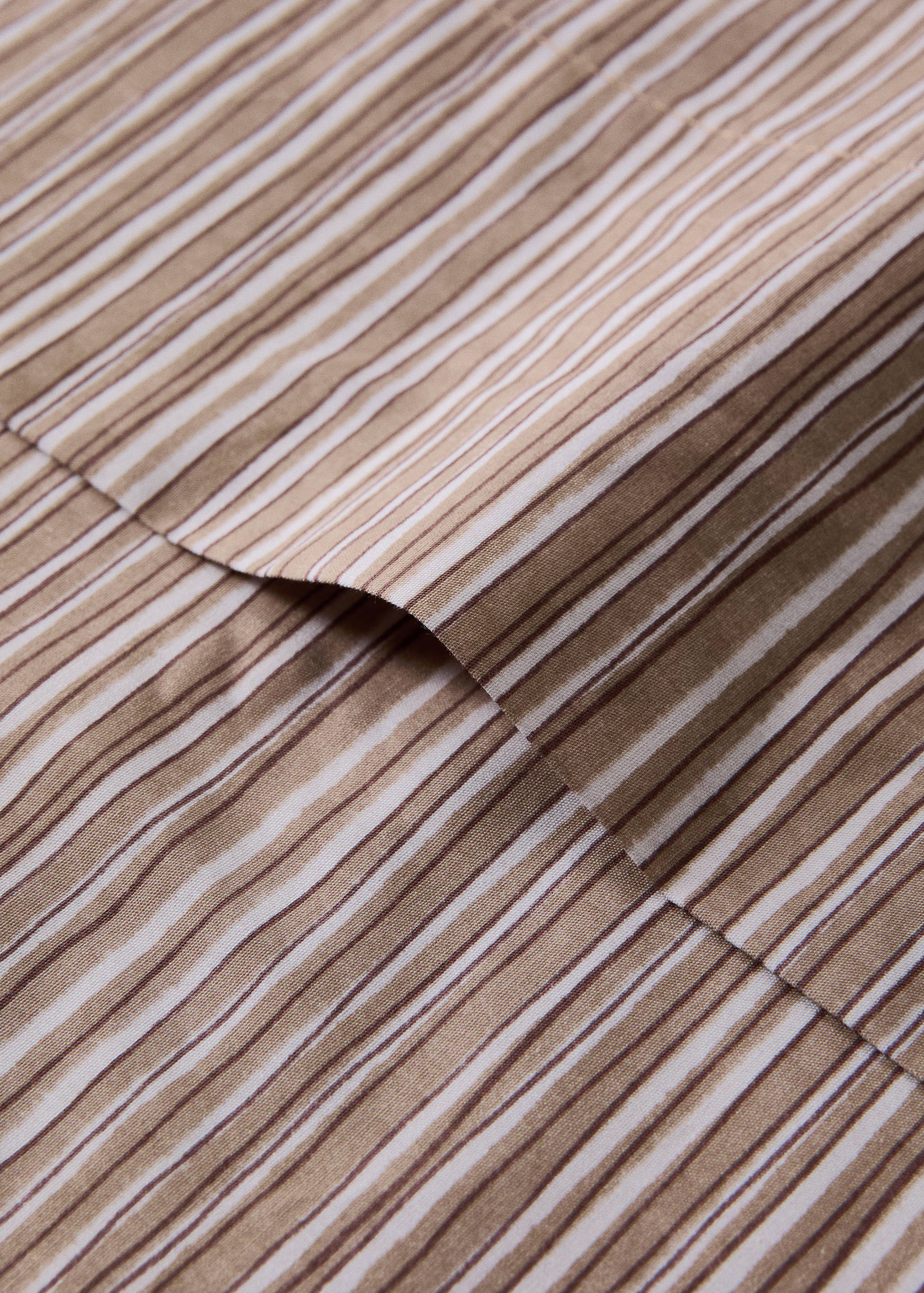 Top sheet with fine stripe pattern 180/200 cm - Details of the article 1