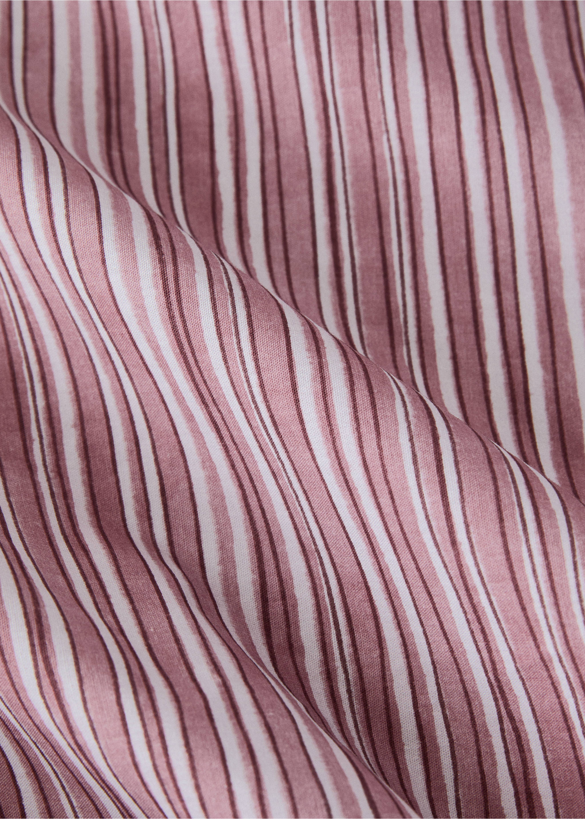 Top sheet with fine stripe pattern 180/200 cm - Details of the article 3, Pale Pink. Ref: 27022947-00.