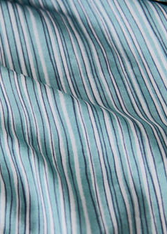 Top sheet with irregular fine stripe pattern 135/140 cm — Aqua Green 3