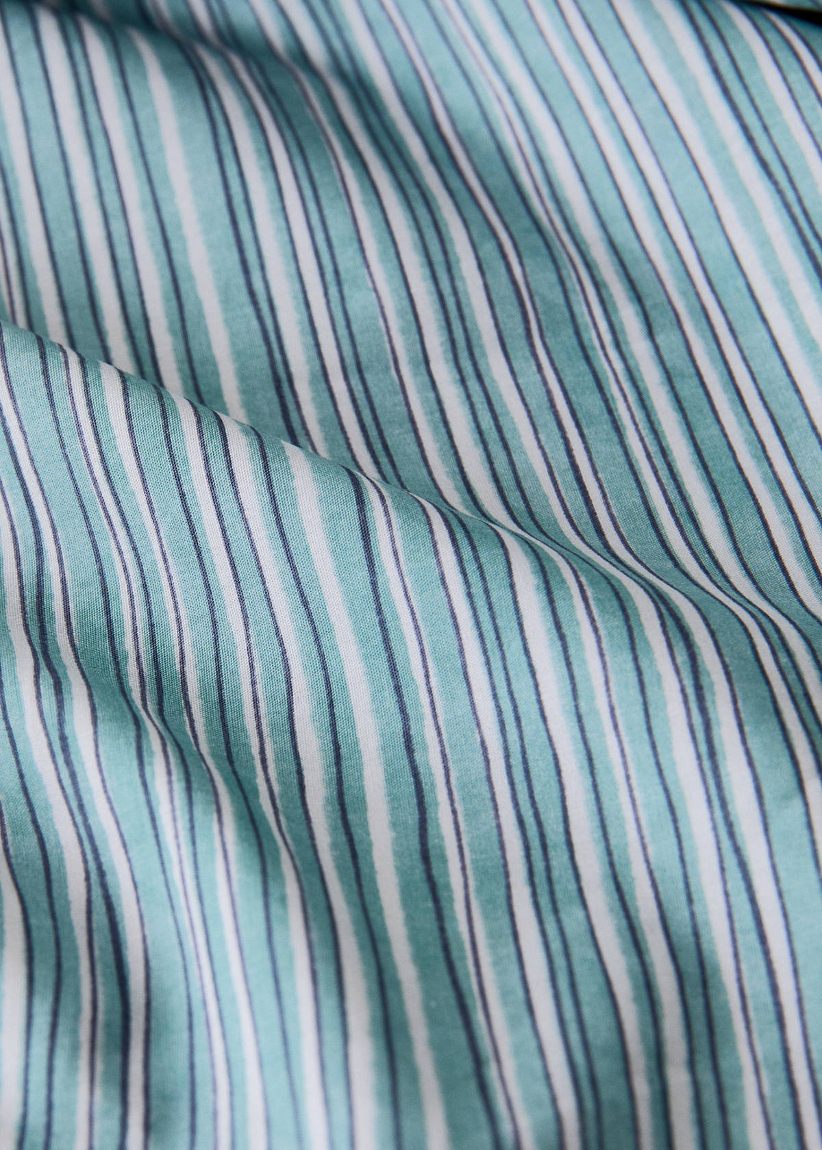 Top sheet with irregular fine stripe pattern 180/200 cm — Aqua Green