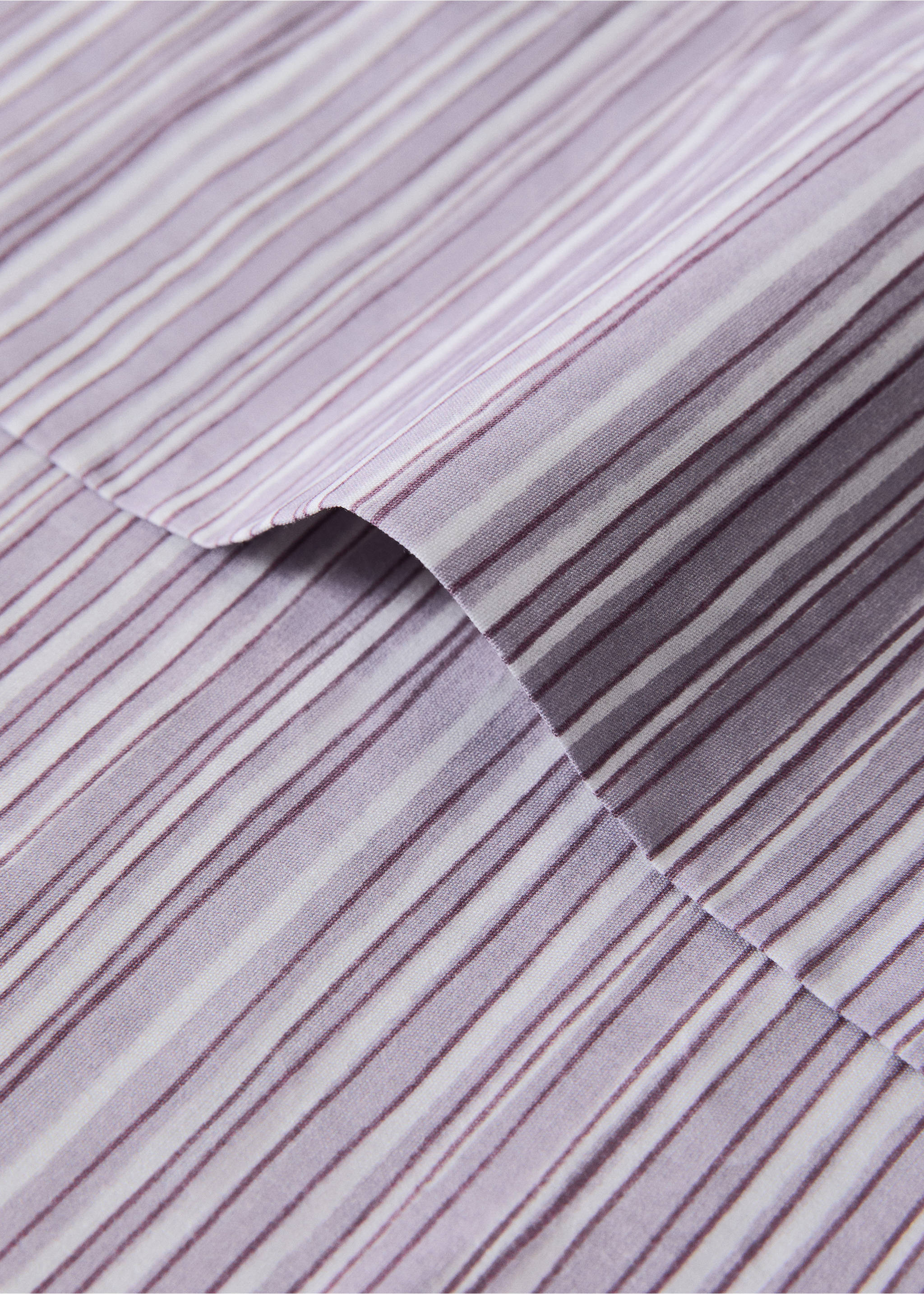 Sábana encimera estampado rayas finas irregulares 180/200 cm - Detalle del artículo 1, Morado claro/pastel. Ref: 27022959-00.