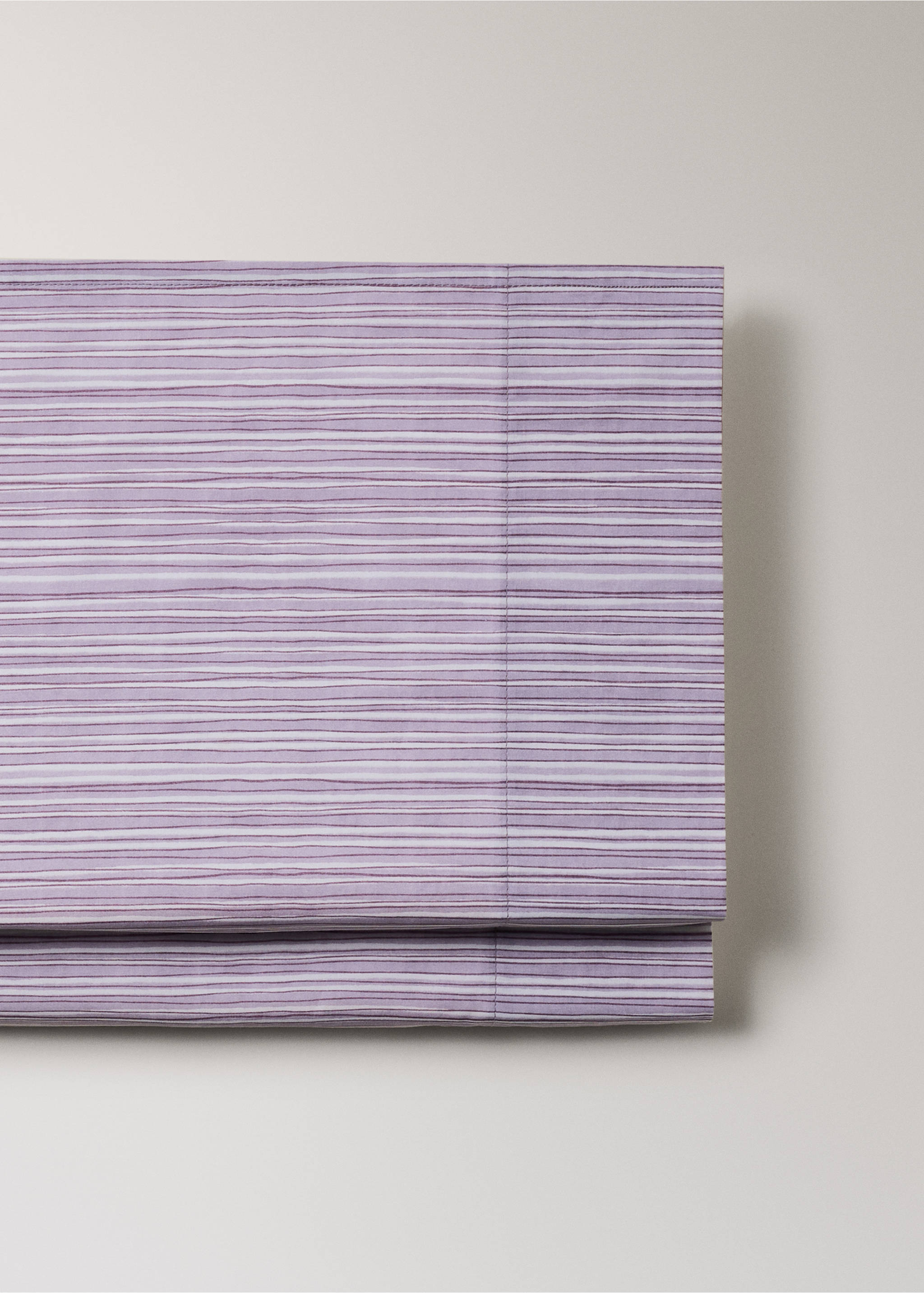 Sábana encimera estampado rayas finas irregulares 180/200 cm - Detalle del artículo 2, Morado claro/pastel. Ref: 27022959-00.