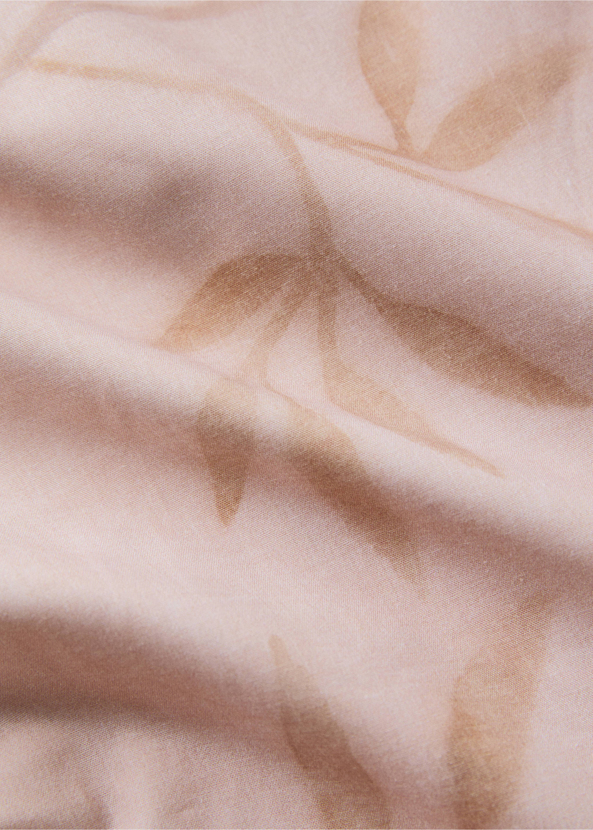 Printed leaf percale cotton duvet cover for 150/160cm bed - Details of the article 2, Peach. Ref: 27023049-00.