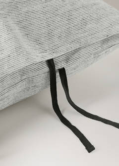 Two cotton-linen pillowcases with tie closures 50x75 cm — Grey 3