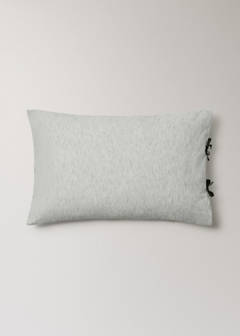 Two cotton-linen pillowcases with tie closures 50x75 cm — Grey 5