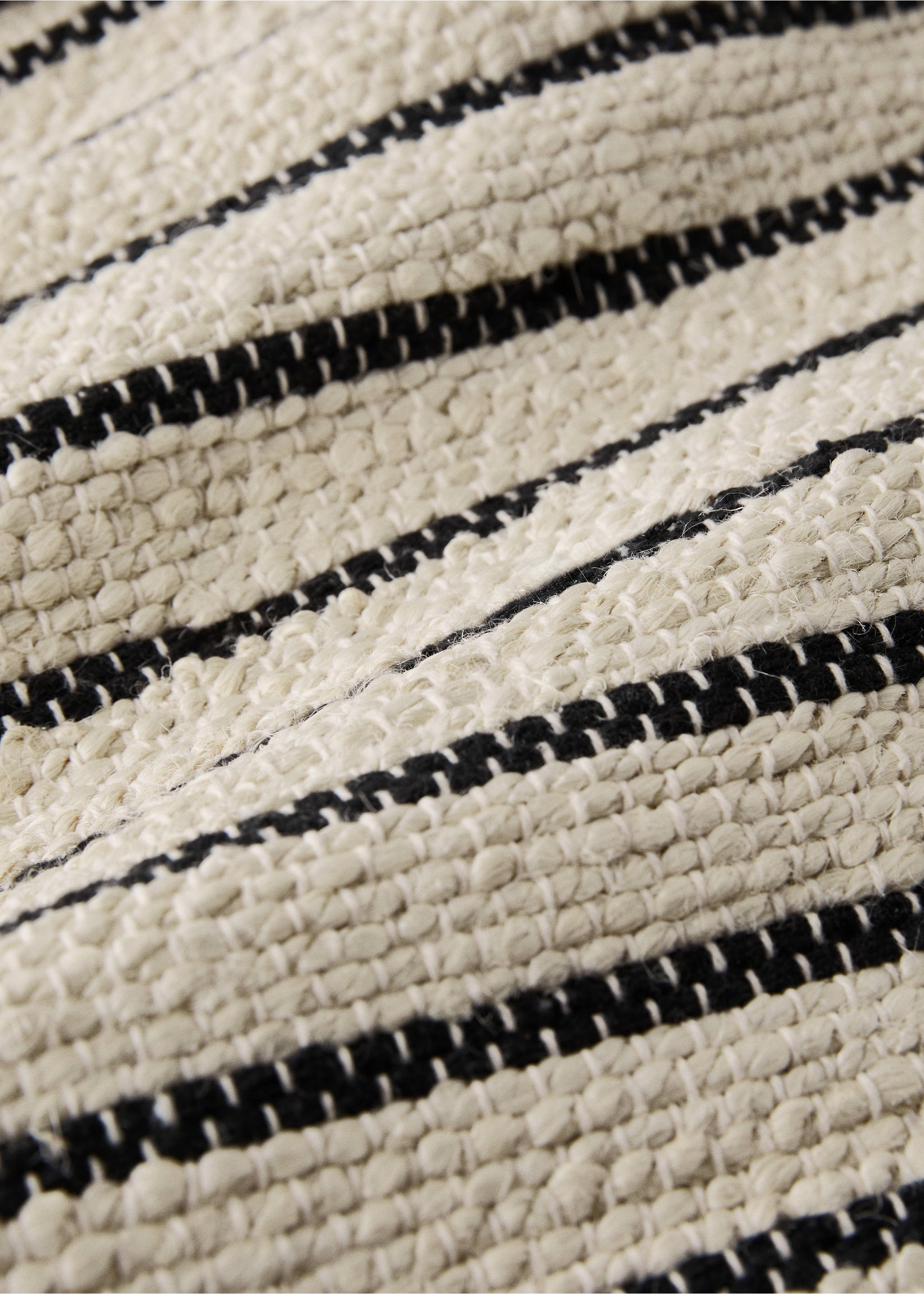 Jute stripe rug - Details of the article 1, Ecru. Ref: 27023275-00.