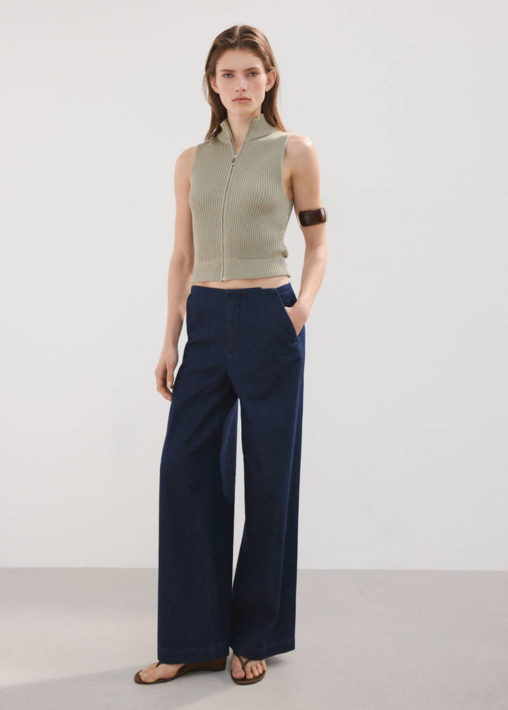 Wide leg mid-rise jeans — Open Blue