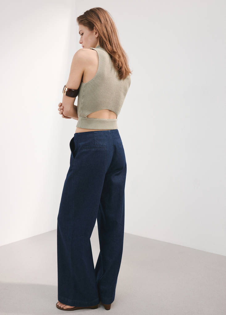 Wide leg mid-rise jeans — Open Blue