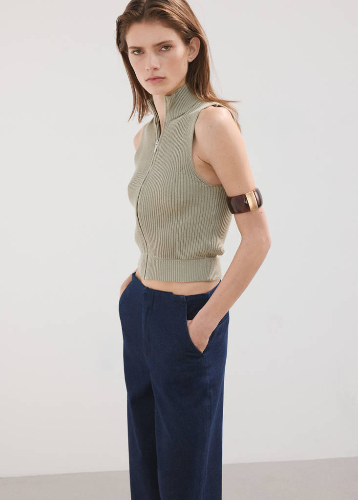 Wide leg mid-rise jeans — Open Blue