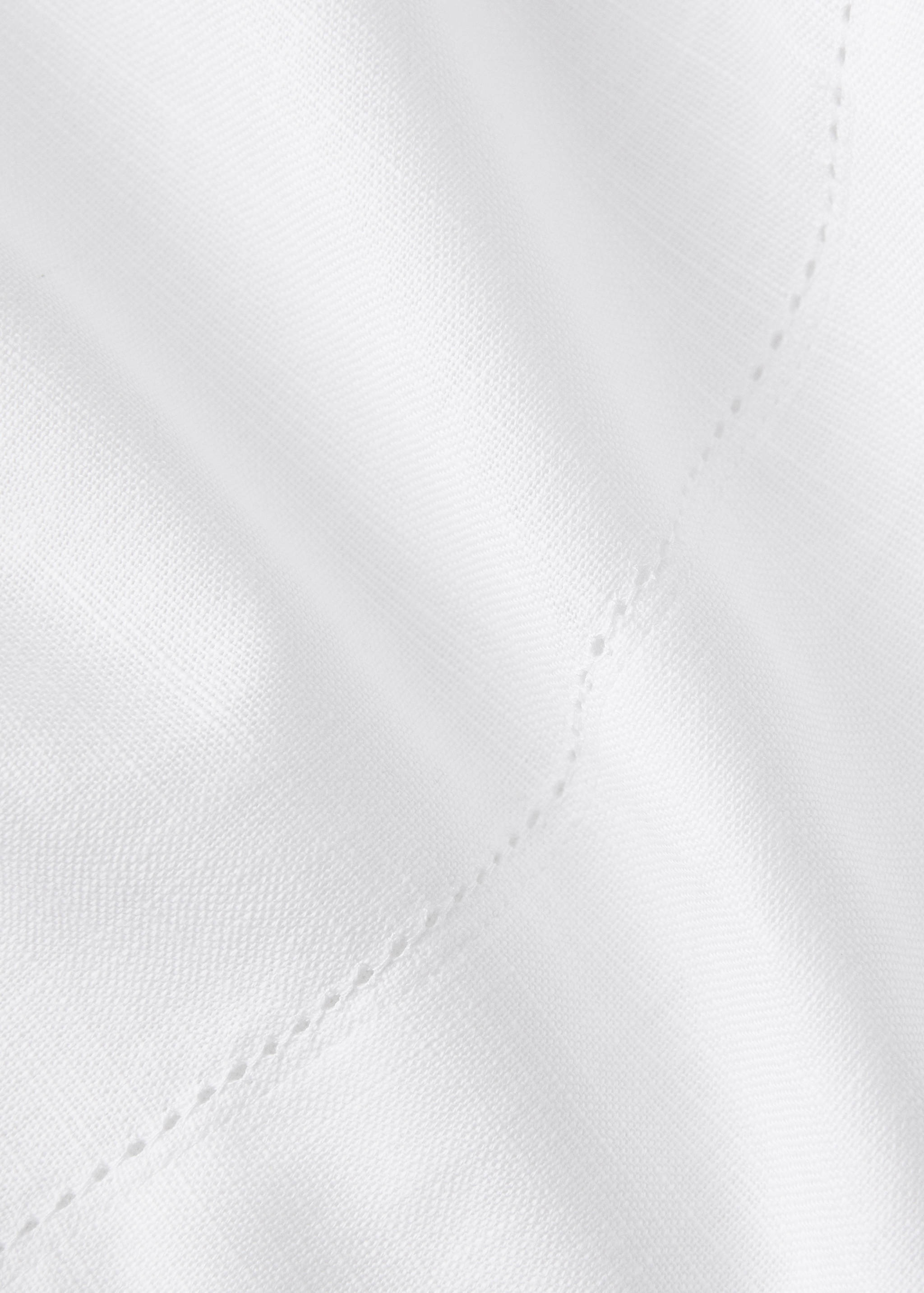 Round cotton tablecloth with hemstitch detail - Details of the article 1