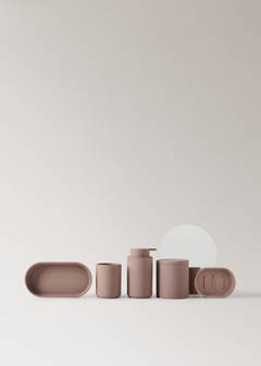 Resin bathroom container — Brown 4