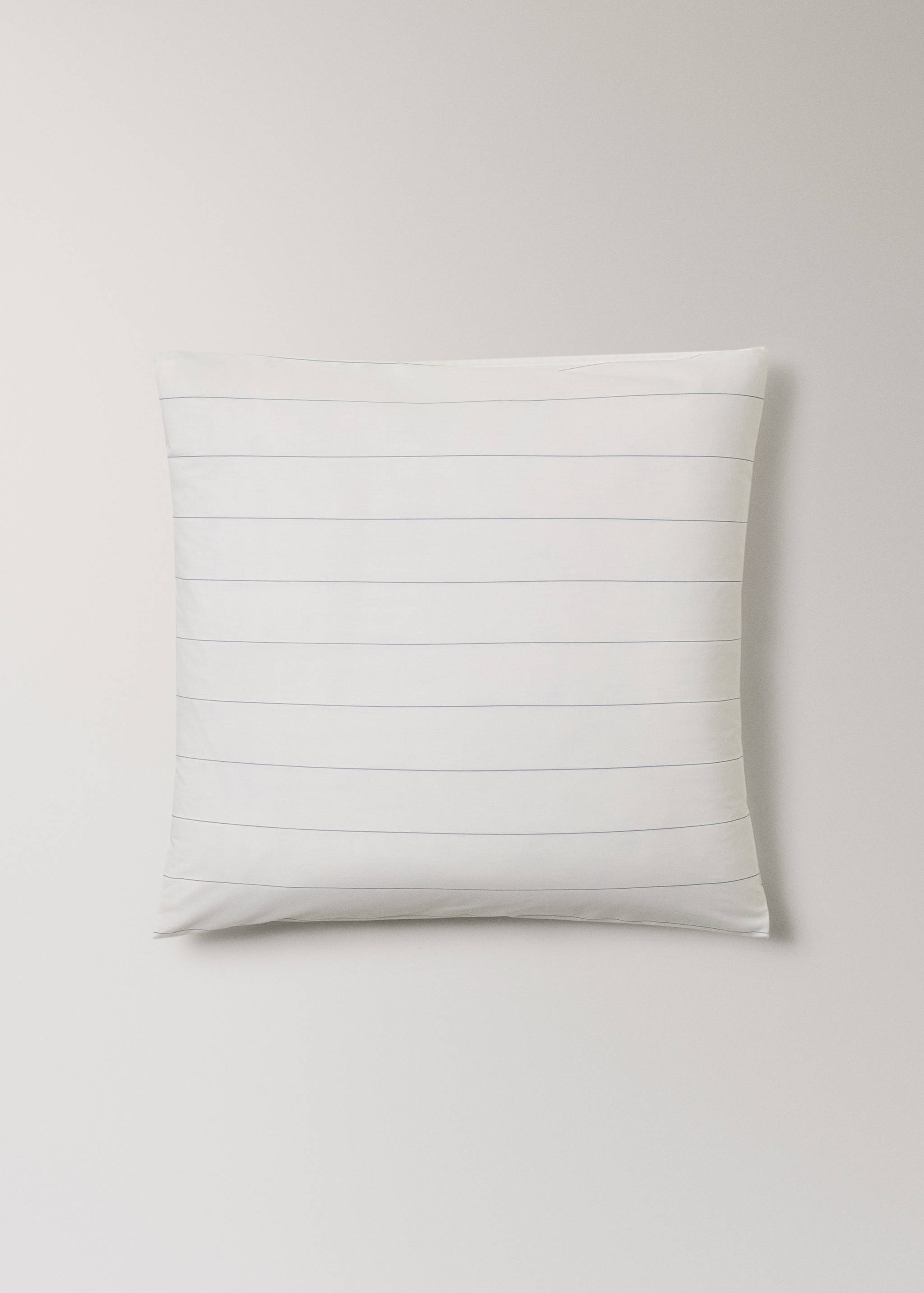 Two 100% cotton reversible striped pillowcases 60x60 cm - Article without model