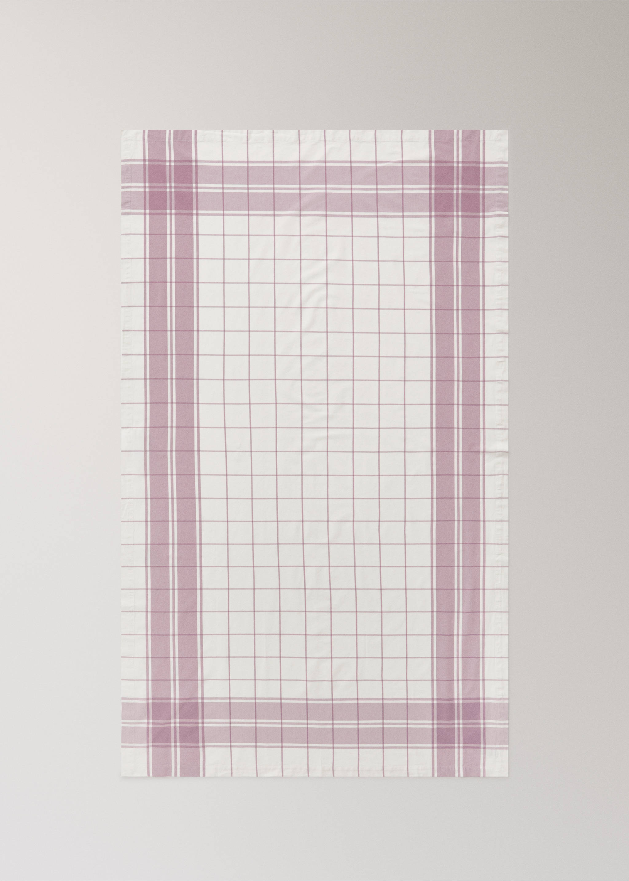 100% cotton yarn-dyed check tablecloth for 8 to 10 guests - Details of the article 4, Lilac. Ref: 27023295-00.