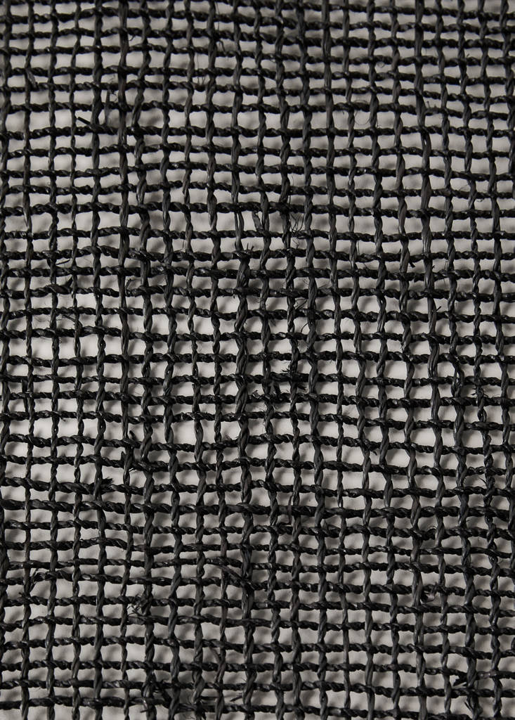 Fringed fibre table mats — Black