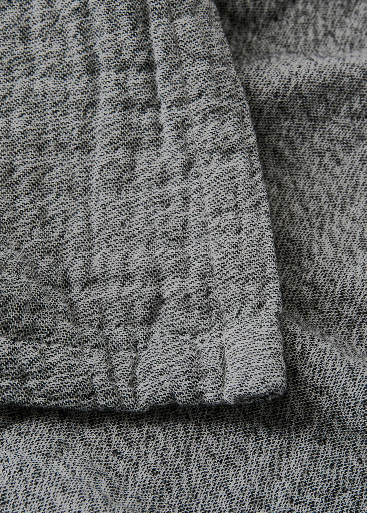 Weiche Tagesdecke aus Baumwoll-Melange, 135/150 cm Bett — Dunkelgrau meliert