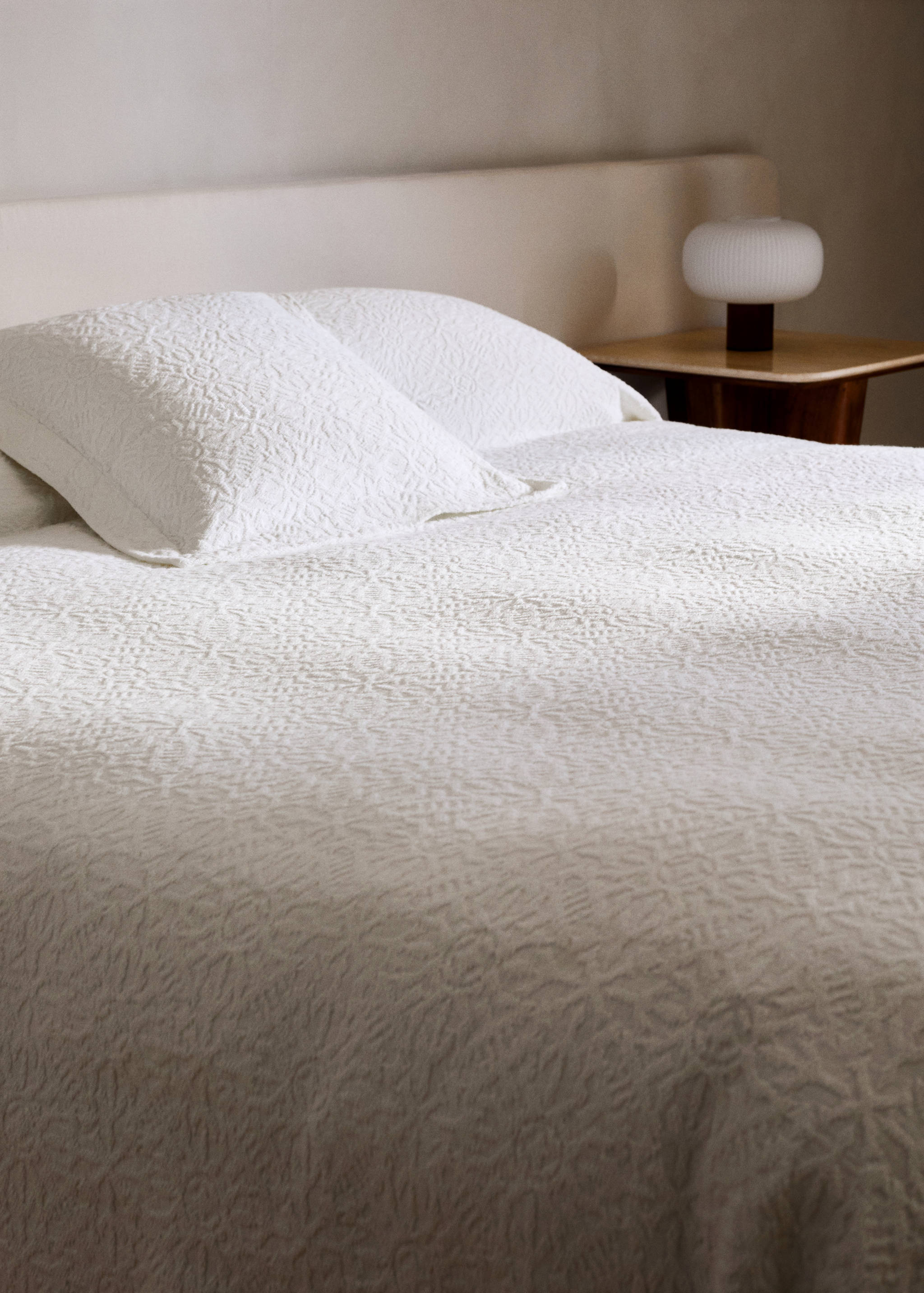 Cotton jacquard bedspread with mosaic design for 90/105 cm bed - Details of the article 7
