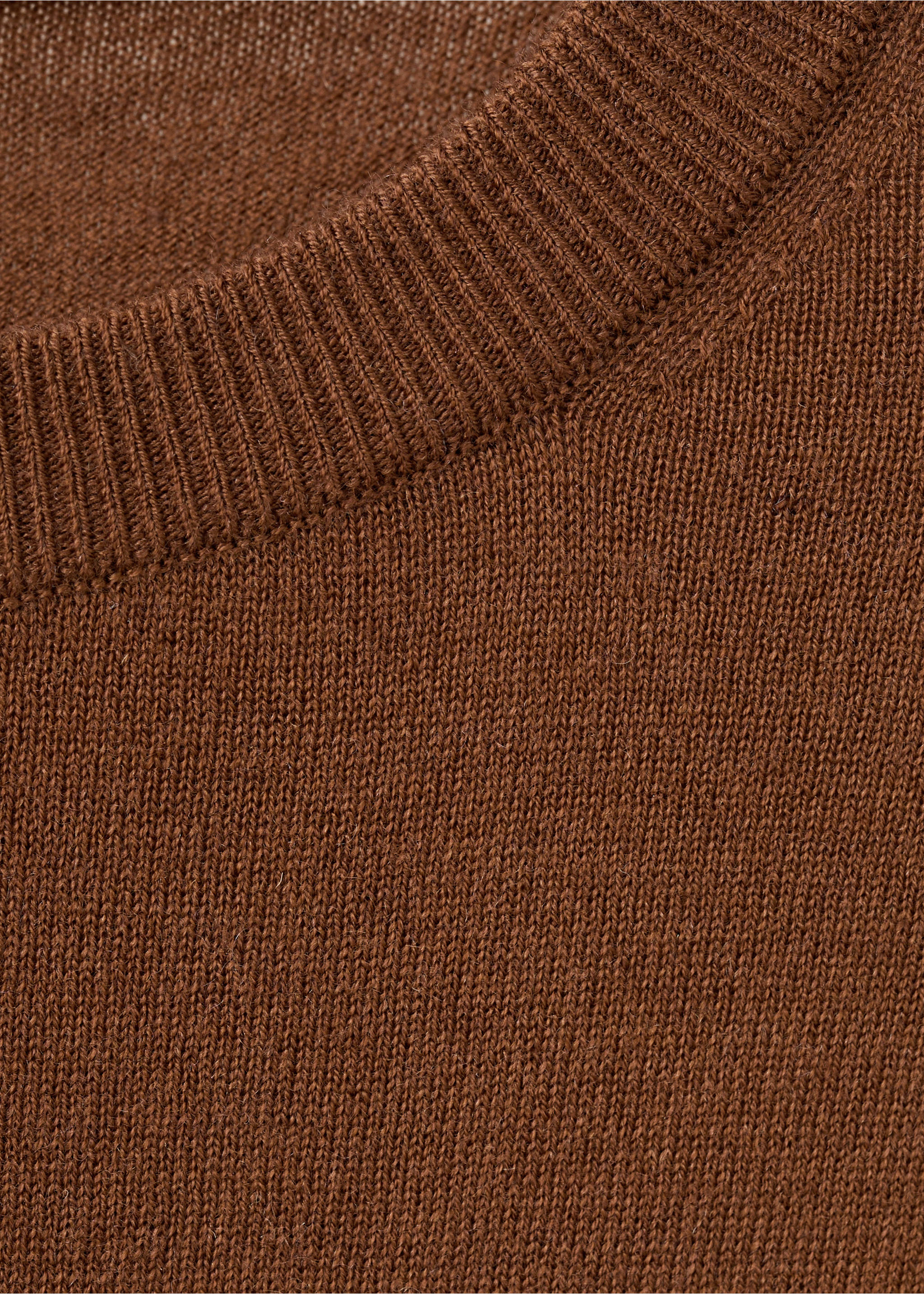 Jersey mezcla de lana nudo - Detalle del artículo 0, Caramelo. Ref: 27023303-00.