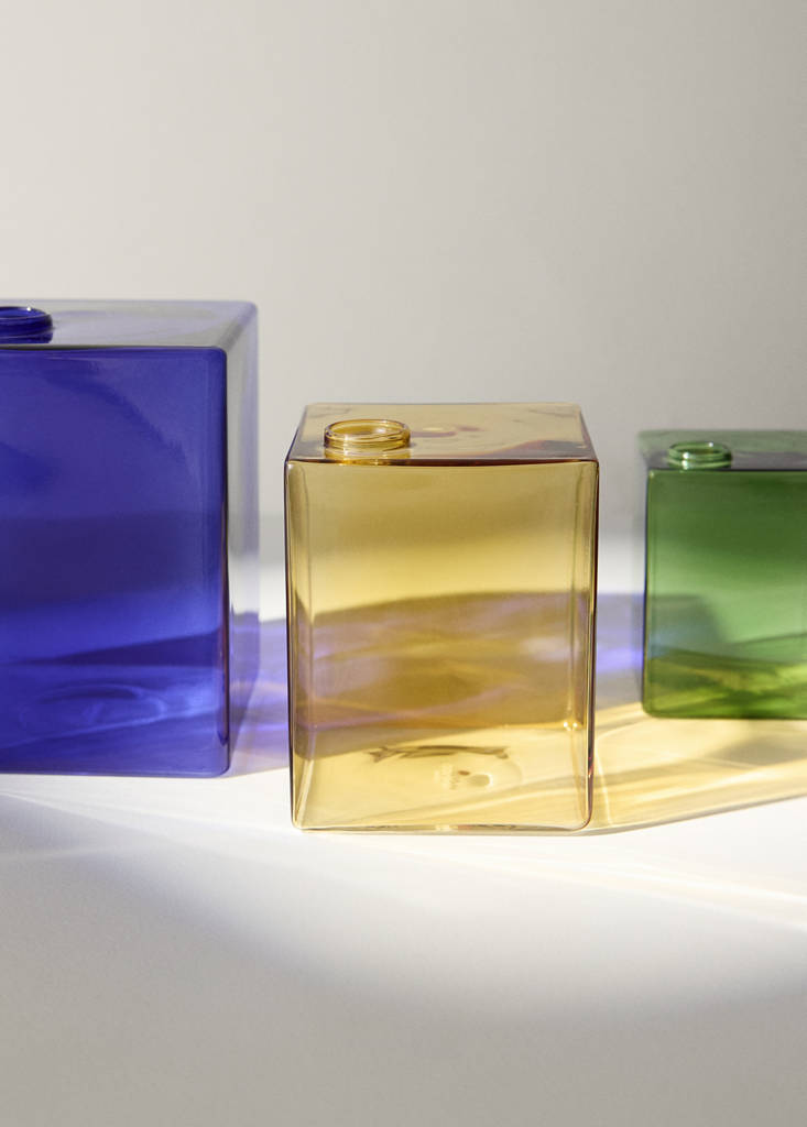 Small borosilicate glass vase — Ochre