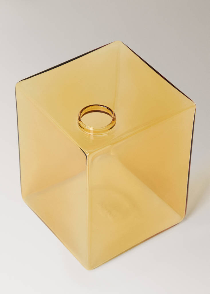 Small borosilicate glass vase — Ochre