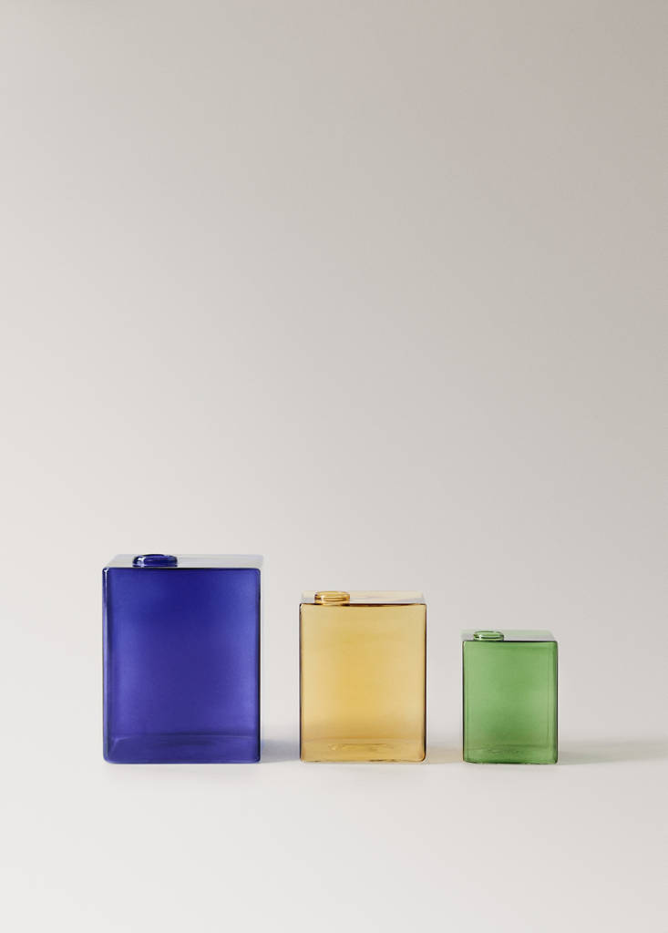 Small borosilicate glass vase — Ochre