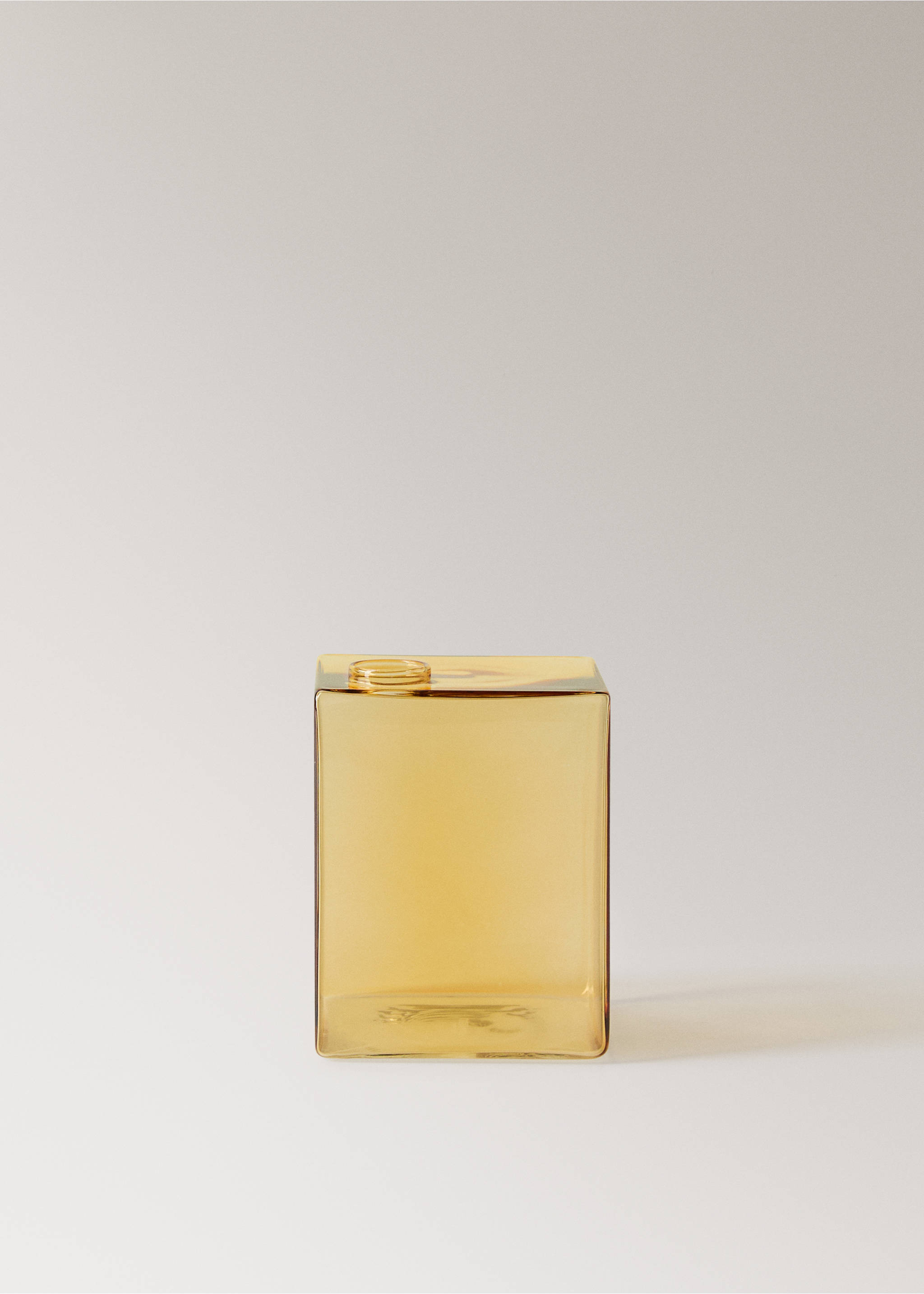 Small borosilicate glass vase - Article without model, Ochre. Ref: 27023305-00.