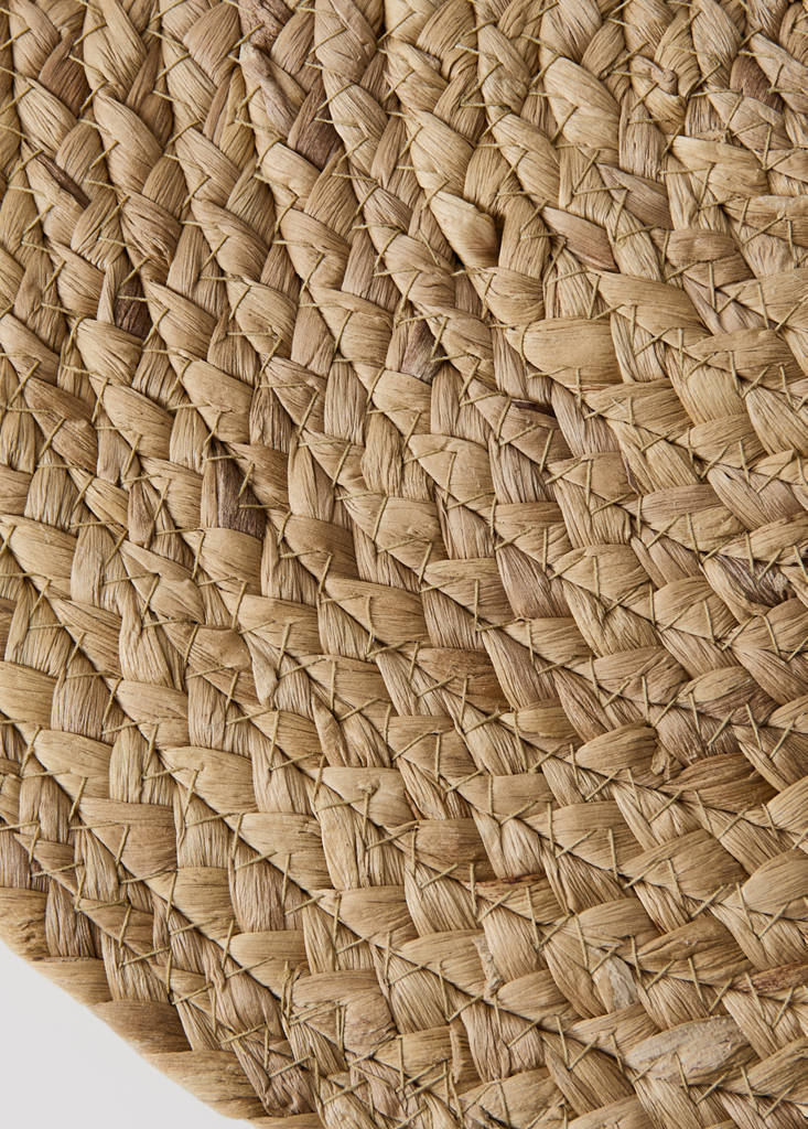 Natural fibre round tablecloth — Light/Pastel Brown