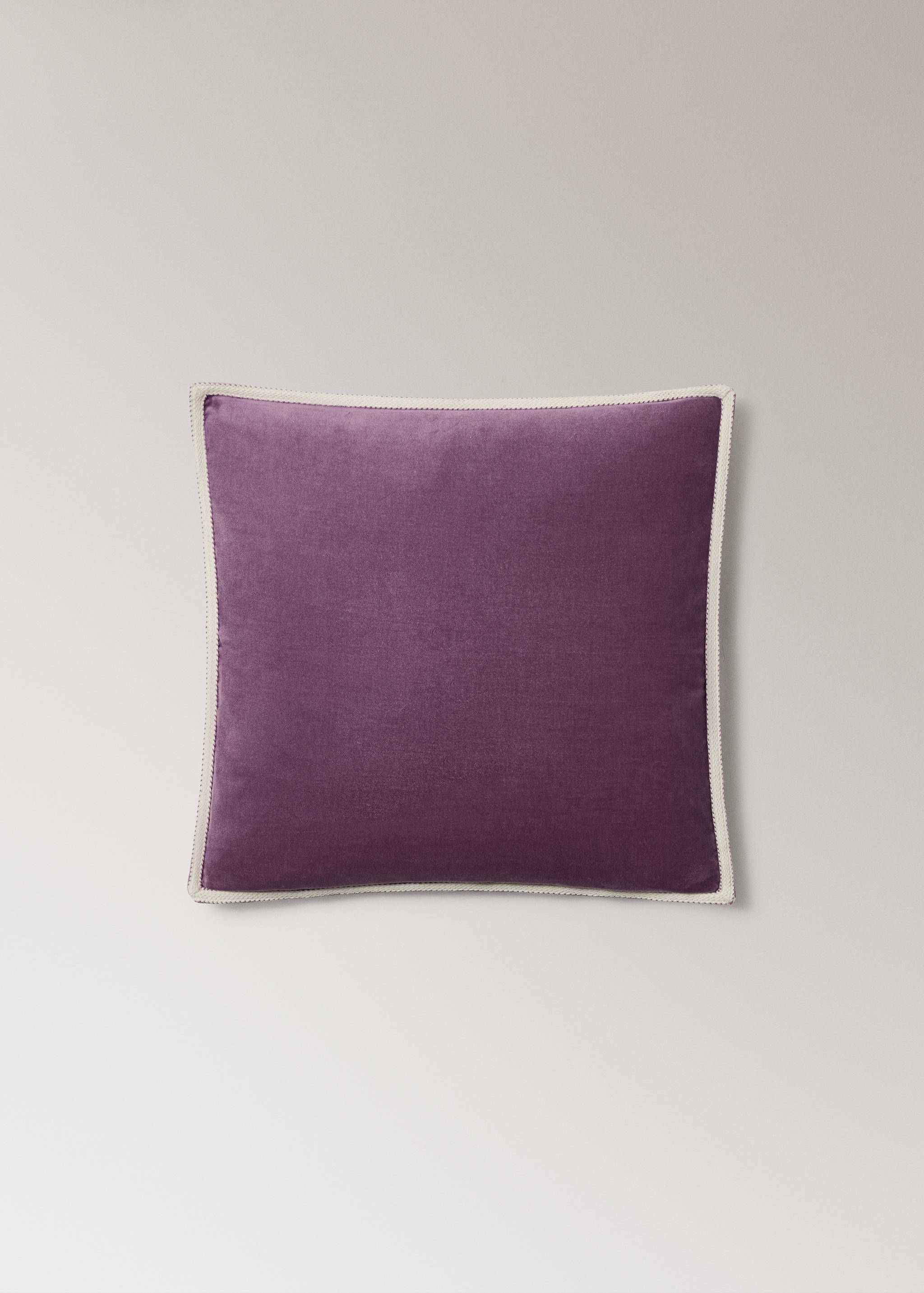 Housse de coussin en velours avec détail bande 50x50 cm - Article sans modèle